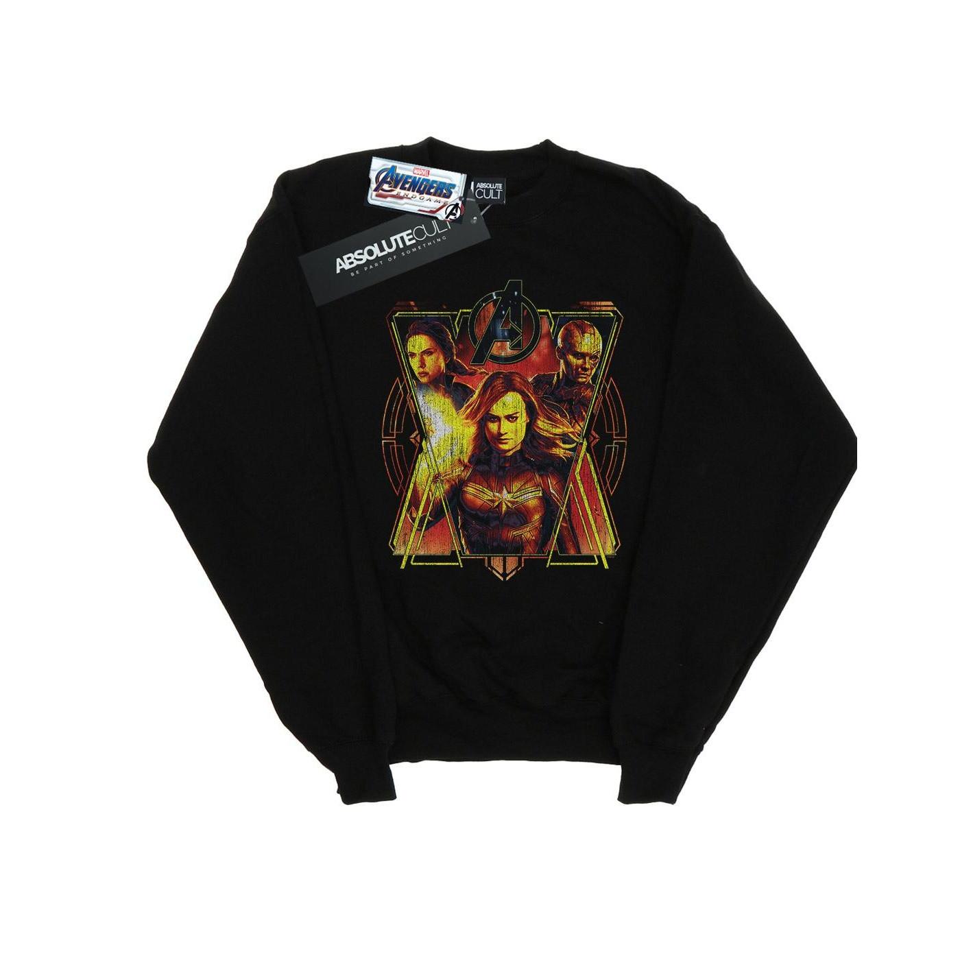 Image of Avengers Endgame Distressed Sunburst Sweatshirt Jungen Schwarz 116