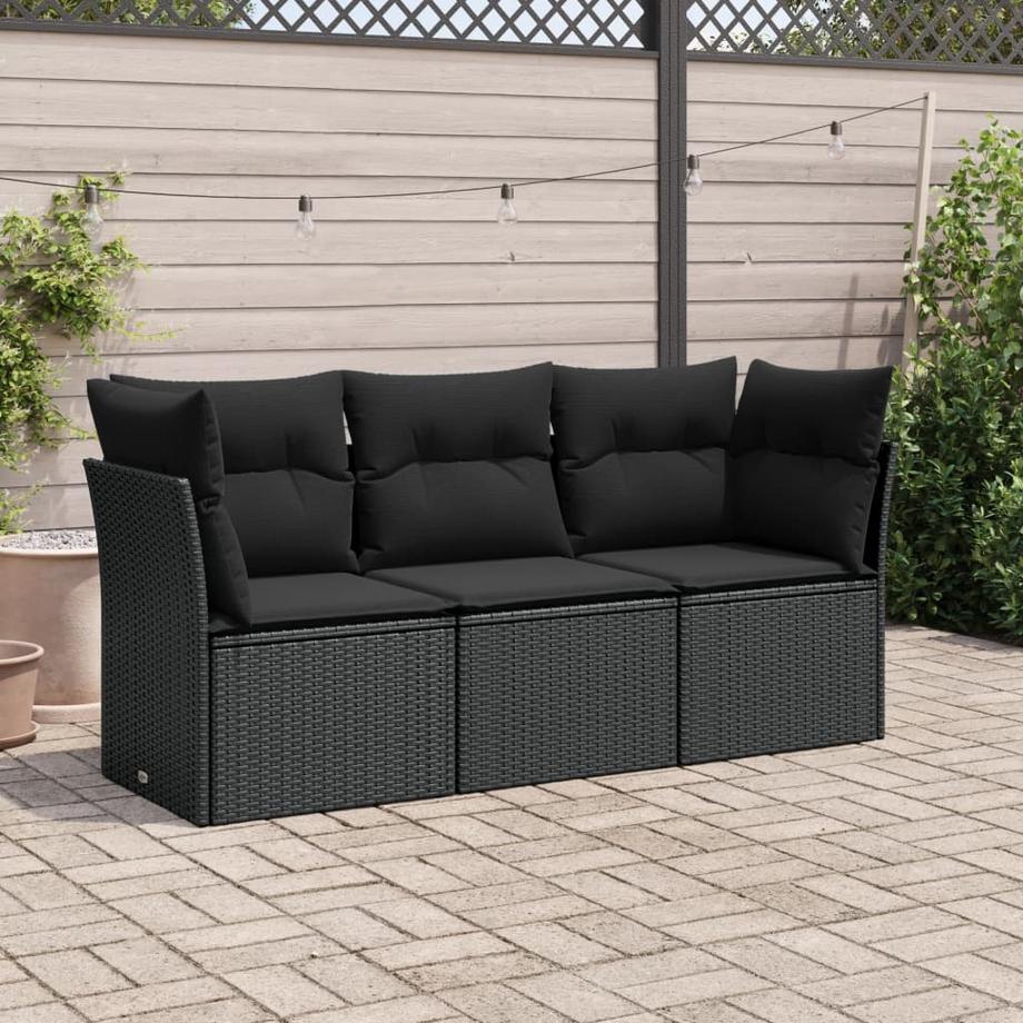 VidaXL Ensemble de canapés de jardin rotin synthétique  