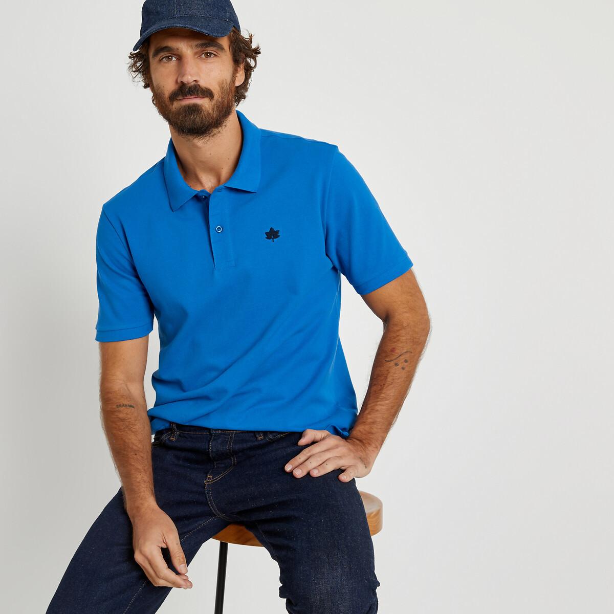 Image of Signature Poloshirt Mit Kurzen Ärmeln Herren Blau XXL