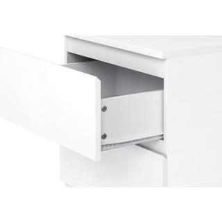 mutoni Table de chevet haute brillance 50x40x52 blanc  