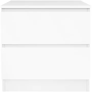 Table de chevet haute brillance 50x40x52 blanc