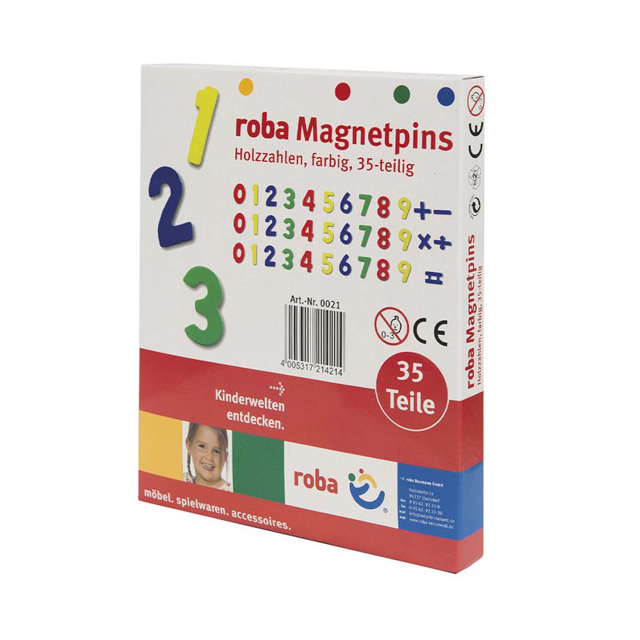 Holzmagnetzahlen 35-teilig