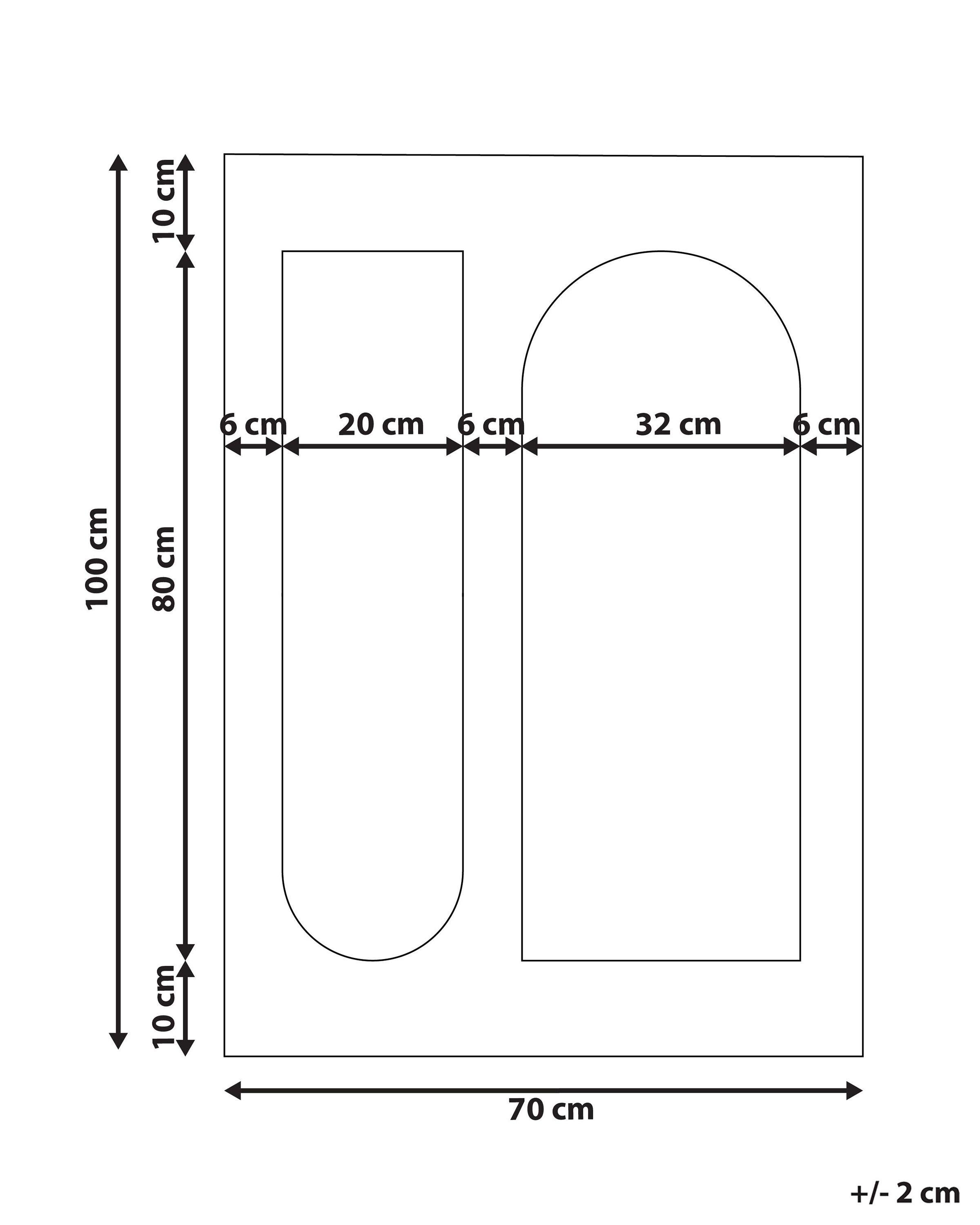 Beliani Miroir en Bouclé Moderne MARCIGNY  