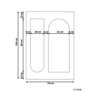 Beliani Miroir en Bouclé Rétro MARCIGNY  