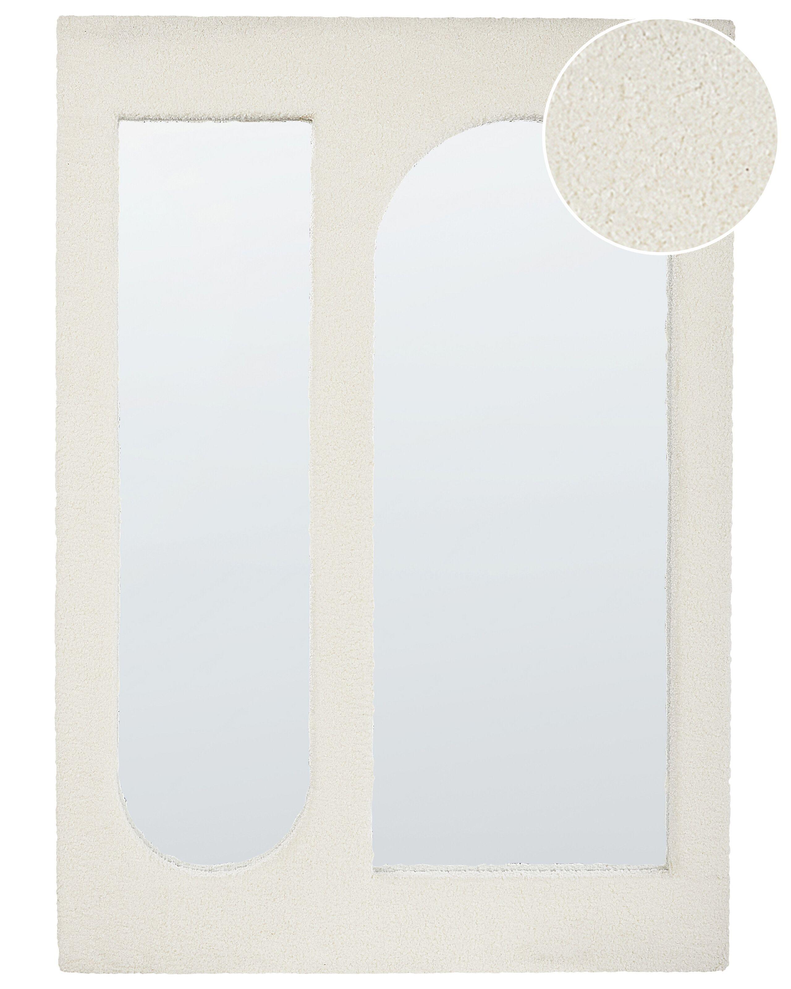 Beliani Miroir en Bouclé Moderne MARCIGNY  