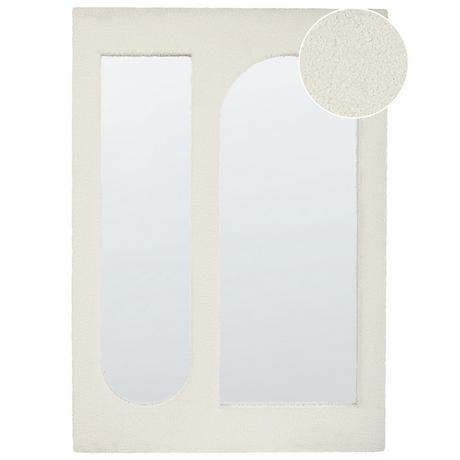 Beliani Miroir en Bouclé Moderne MARCIGNY  