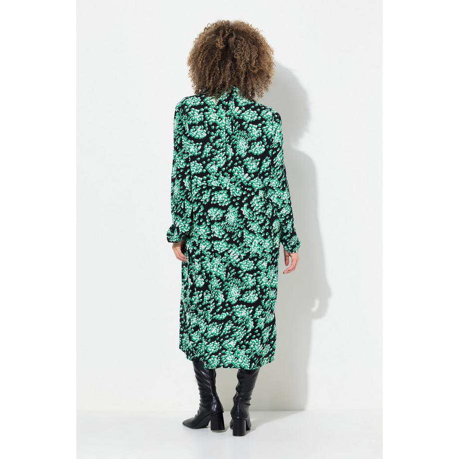 Ulla Popken Hemdblusenkleid A-Linie Hemdkragen  