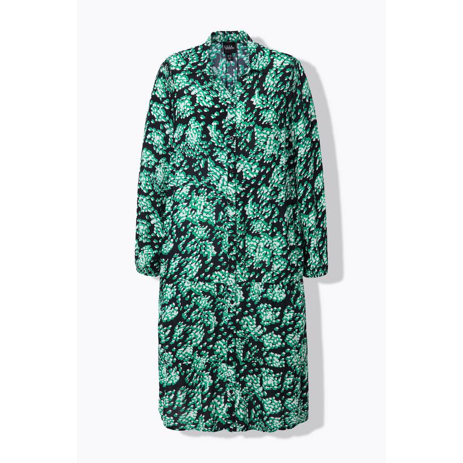 Ulla Popken Hemdblusenkleid A-Linie Hemdkragen  