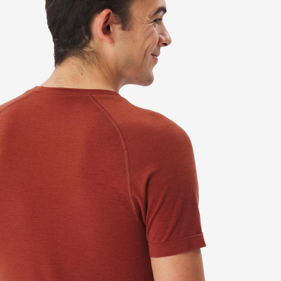 FORCLAZ  T-shirt de trekking en laine mérinos Seamless 