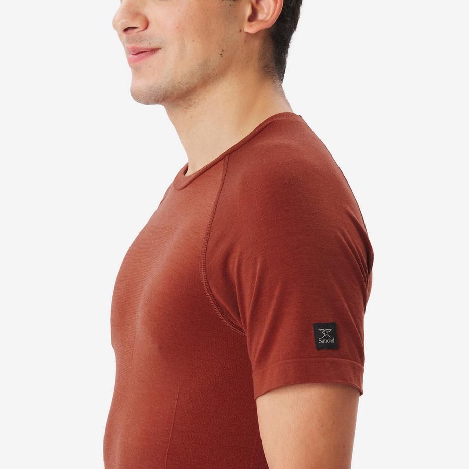 FORCLAZ  T-shirt de trekking en laine mérinos Seamless 