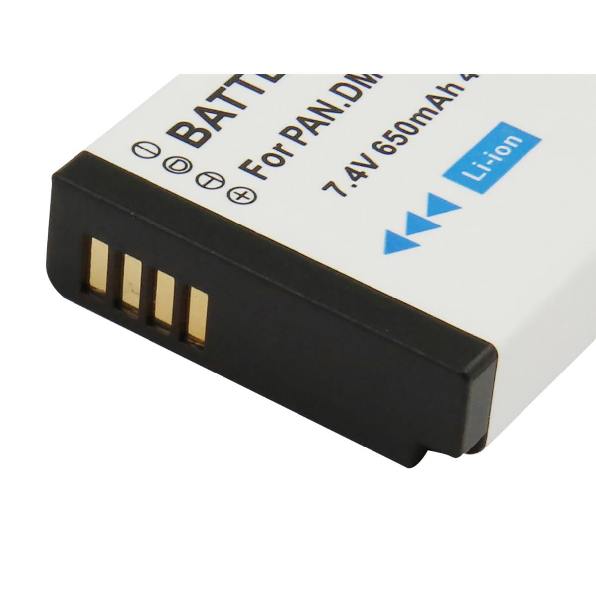 Avizar  Batteria per fotocamera Panasonic DMW-BLH7E Li-ion 7.4V 650mAh 4.8Wh 