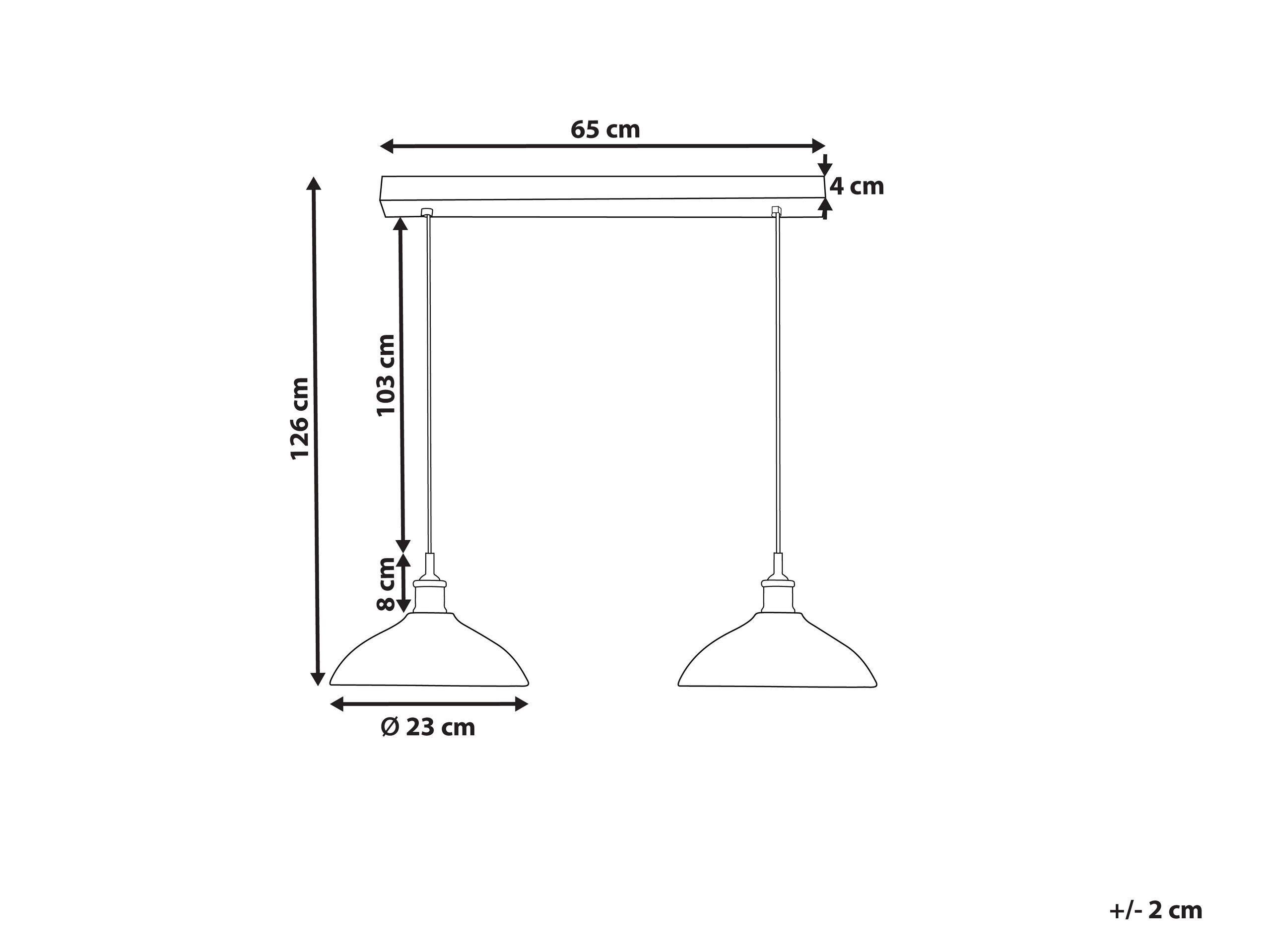 Beliani Lampe suspension en Manguier Boho CHEYYAR  