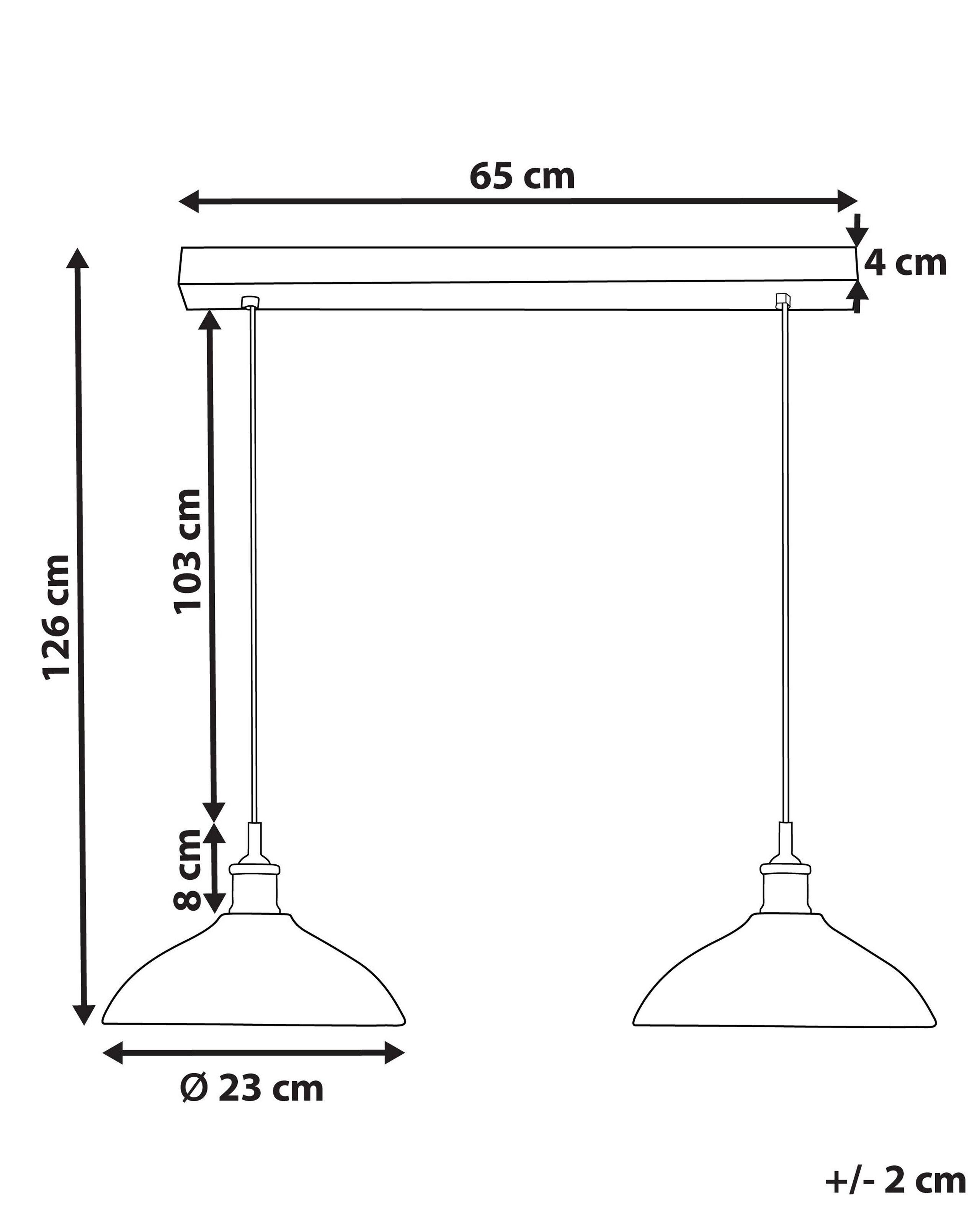 Beliani Lampe suspension en Manguier Boho CHEYYAR  