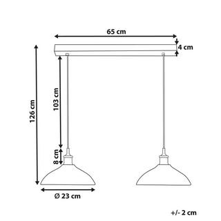 Beliani Lampadario en Legno di mango Boho CHEYYAR  