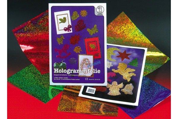 Ursus URSUS Hologrammfolie 23x33cm 8390099 50my, 5 Farben ass. 5 Blatt  