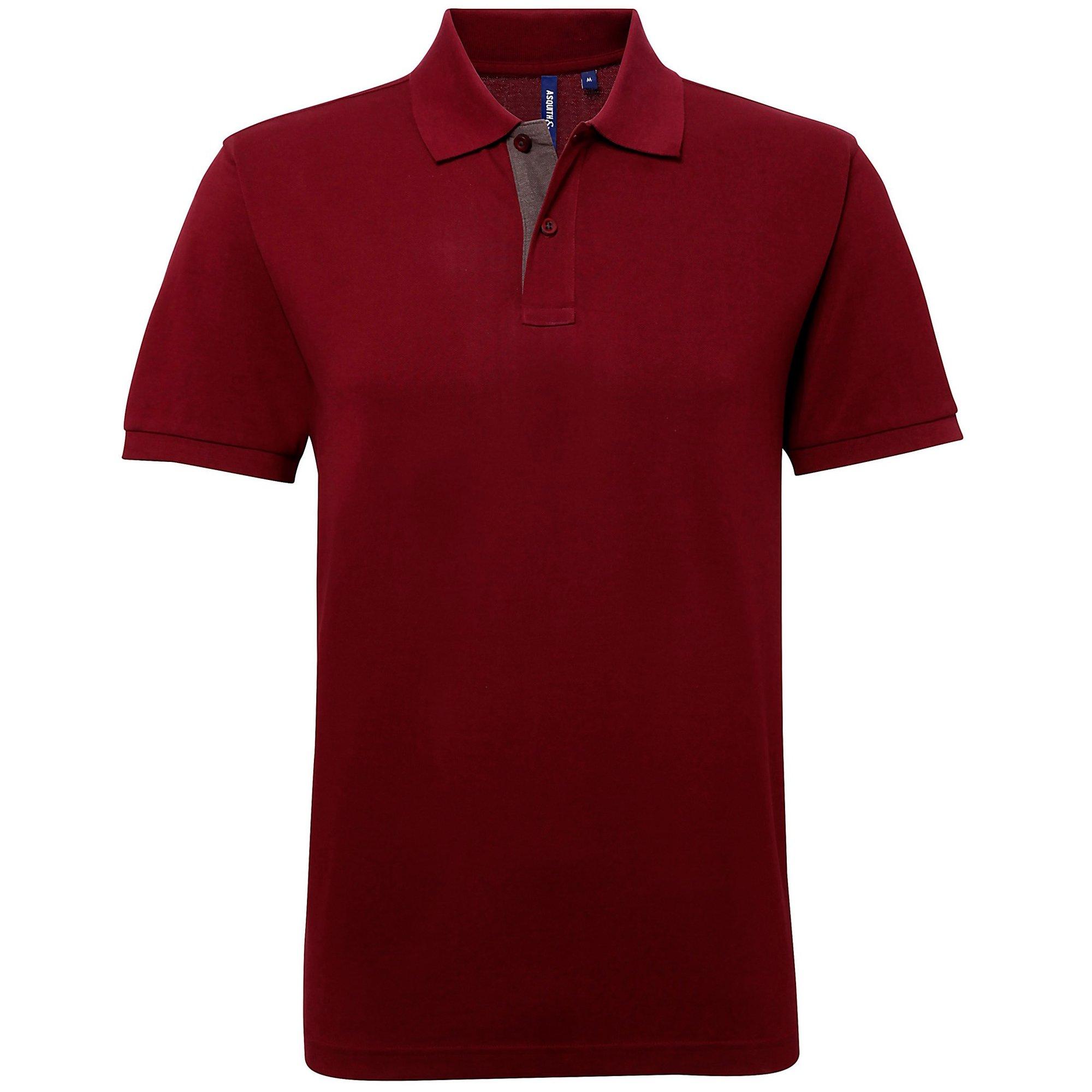 Image of Poloshirt, Kurzärmlig Herren Weinrot S