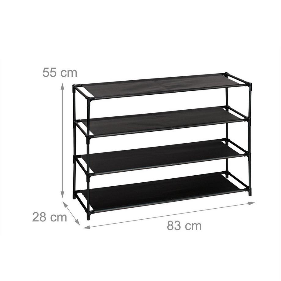 Northix Ripiano per scarpe con ripiani in tessuto  