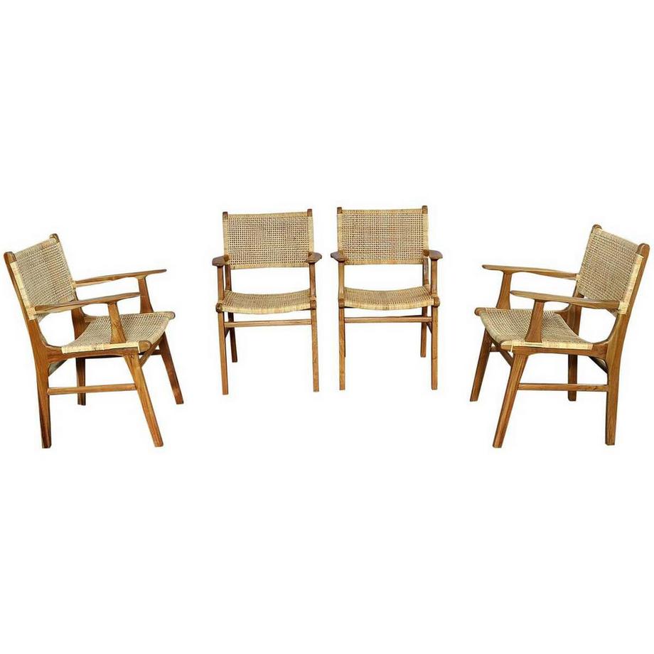 mutoni Poltrona rattan teak naturale  