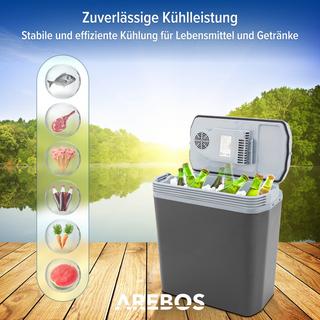 Arebos  Kühlbox 20L Auto Thermoelektrische Warmhaltebox 12V 230V Kühlschrank 