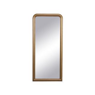 Vente-unique Miroir style vintage en bois de paulownia - L. 80 x H. 180 cm - Doré effet laiton- HELOISE  