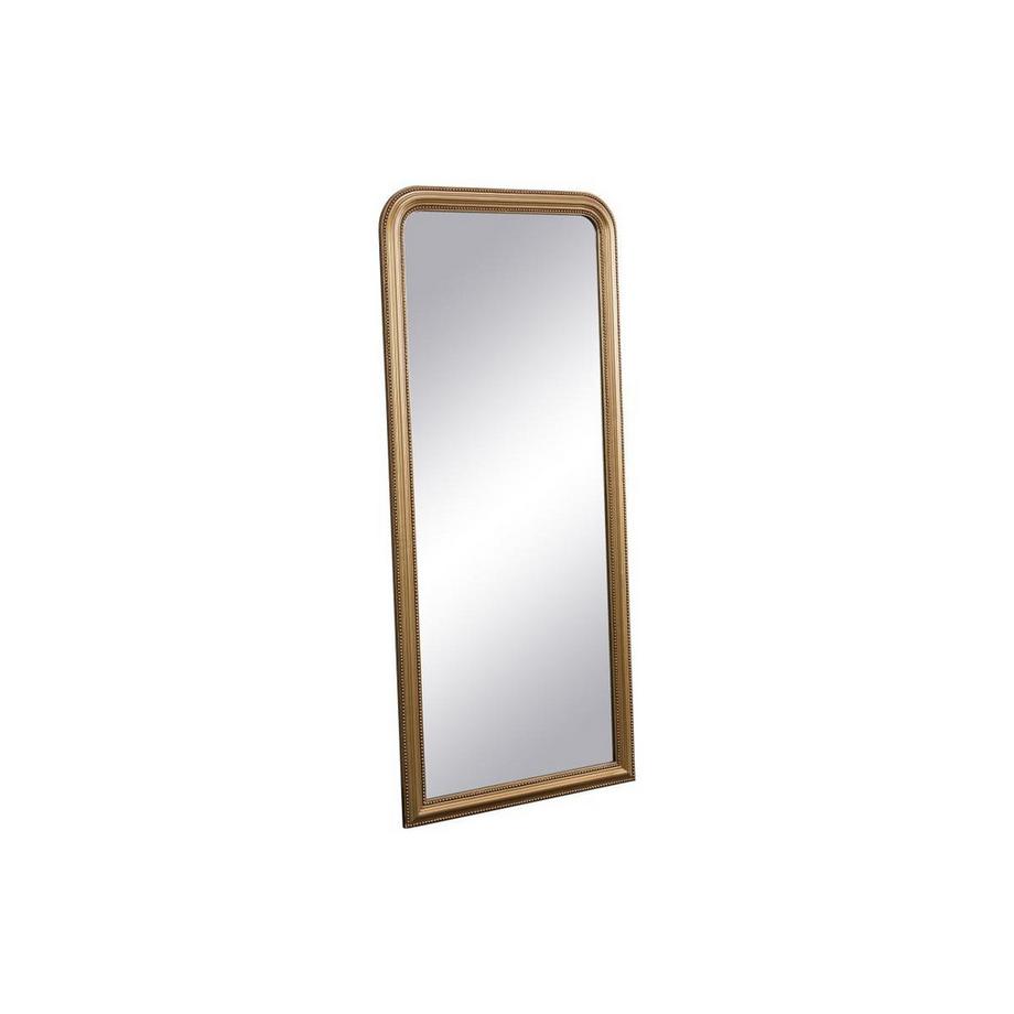 OZAIA Miroir style vintage en bois de paulownia - L. 80 x H. 180 cm - Doré effet laiton- HELOISE  