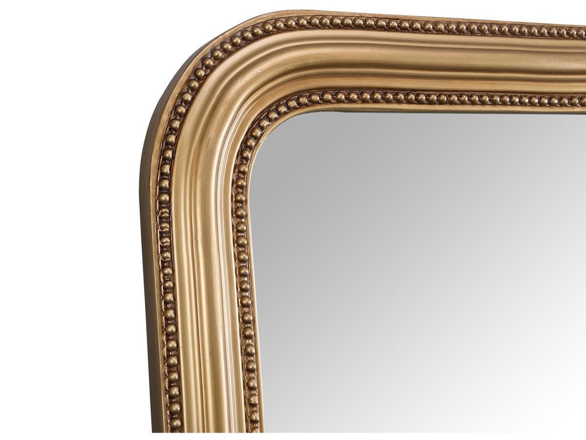 Vente-unique Miroir style vintage en bois de paulownia - L. 80 x H. 180 cm - Doré effet laiton- HELOISE  