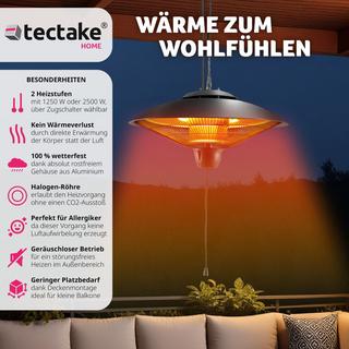 Tectake Radiateur infrarouge Solaris Orbit 2500W, boîtier en aluminium  