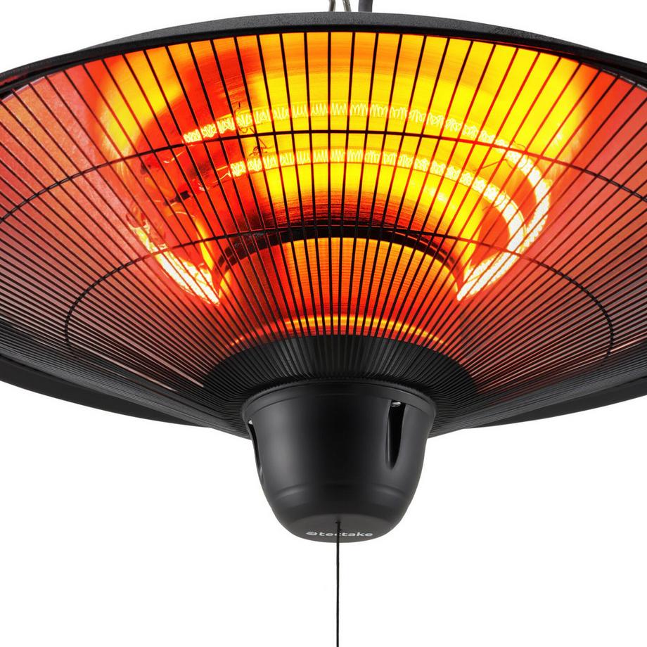 Tectake Radiateur infrarouge SOLARIS ORBIT 2 niveaux de puissance : 1 250 et 2 500 W  