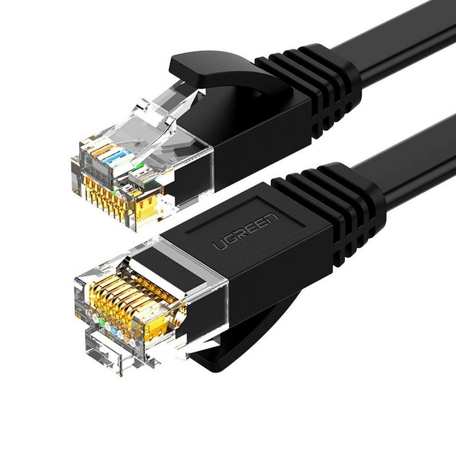 Ugreen LAN Ethernet Cat6 Flachkabel, 5 m – Schwarz