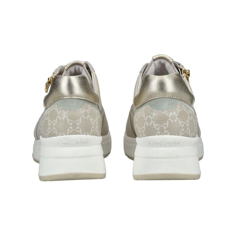 Nero Giardini Sneaker con Cerniera Laterale e Dettagli Metallici  