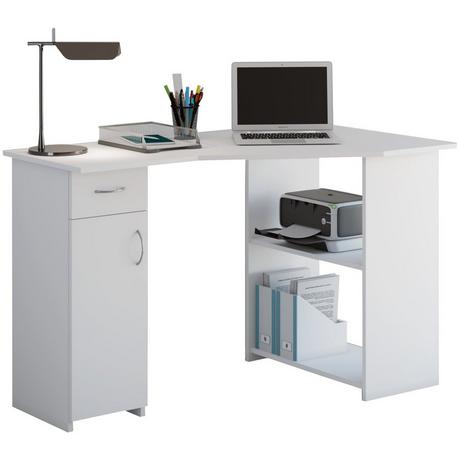 VCM Holz Eckschreibtisch Winkeltisch Schreibtisch Computertisch Schublade Linzia  