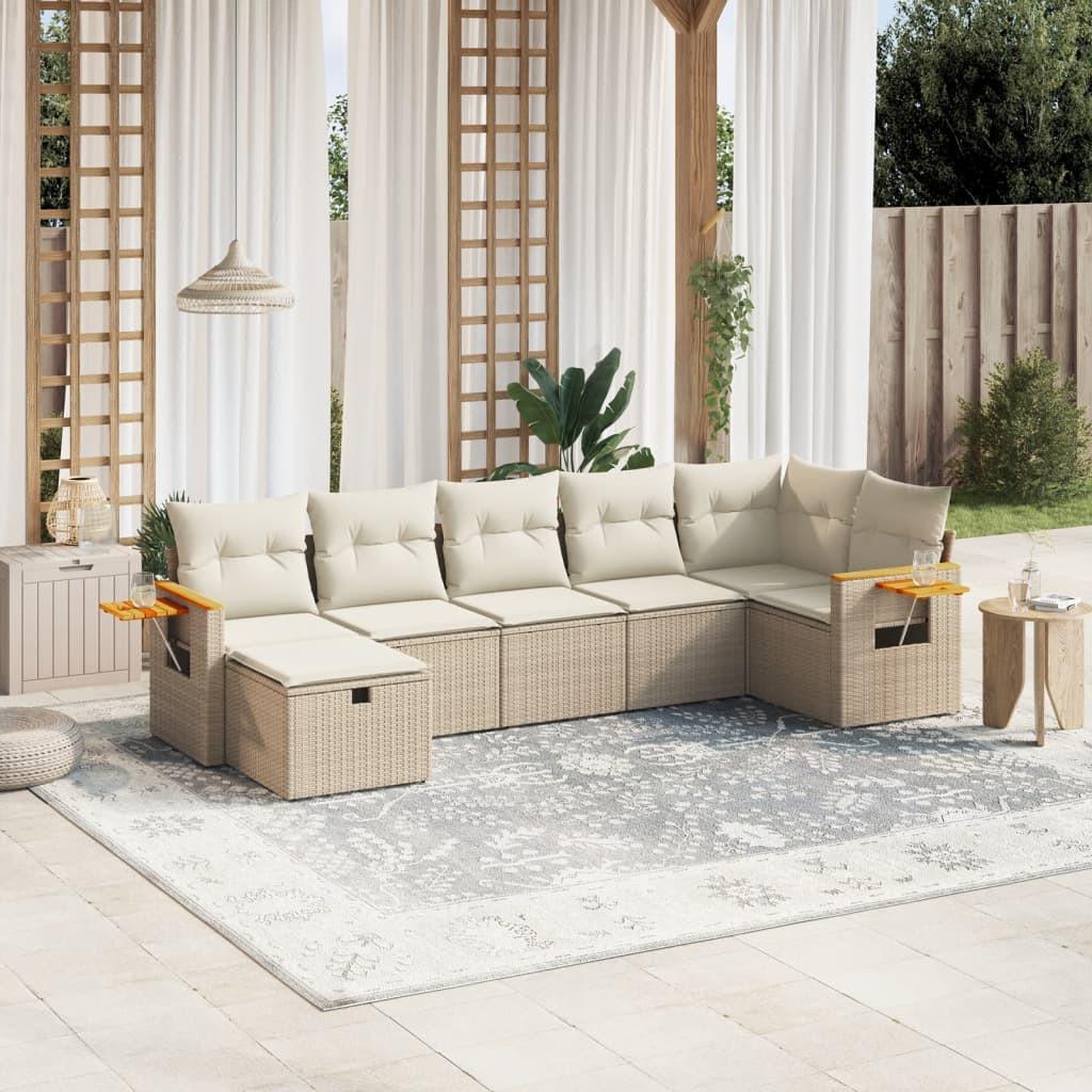 VidaXL set divano da giardino Polirattan  