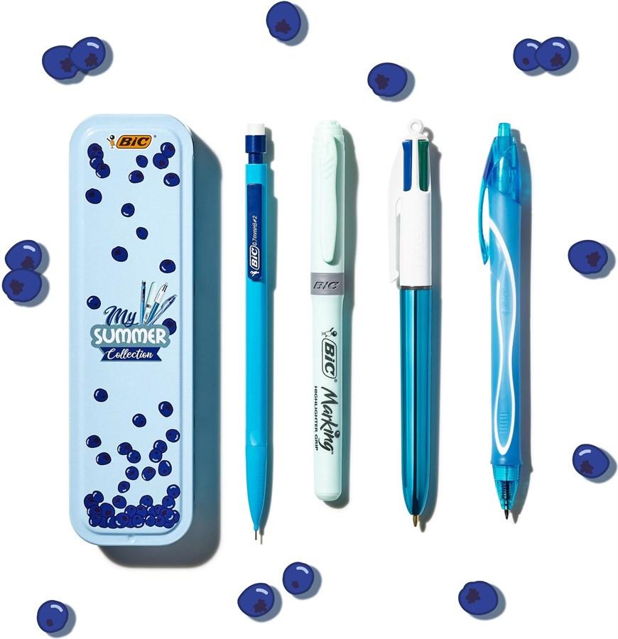 BiC BIC Summer Metal Box 978217 blue 4 Stück  