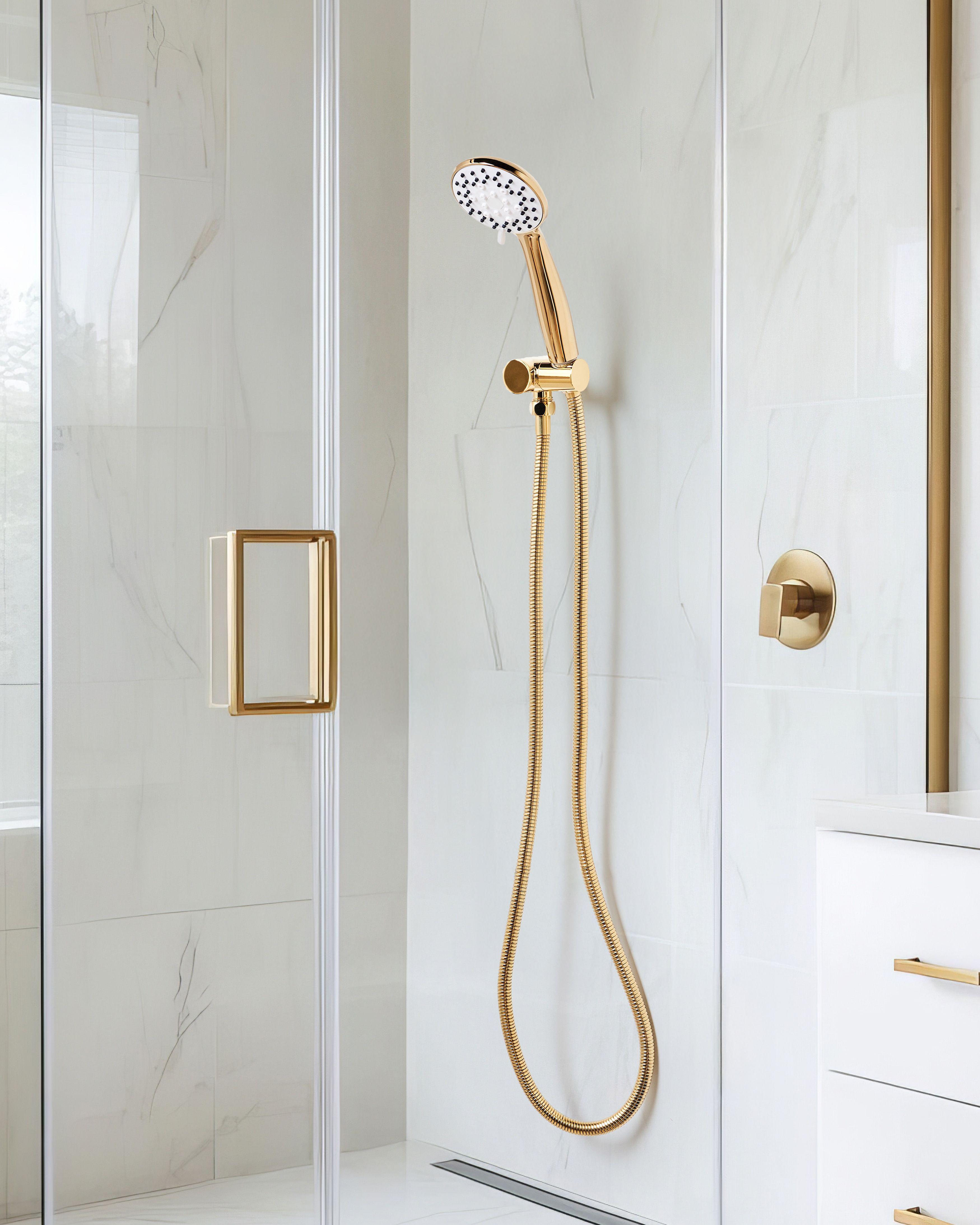 Beliani Duschkopf mit Schlauch aus ABS (robuster Kunststoff) Klassisch MACAY  