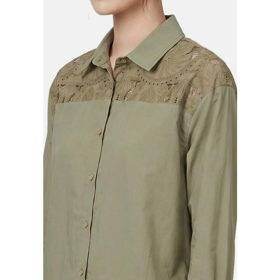 Roberta Rossi Camicia con Dettaglio in Pizzo  