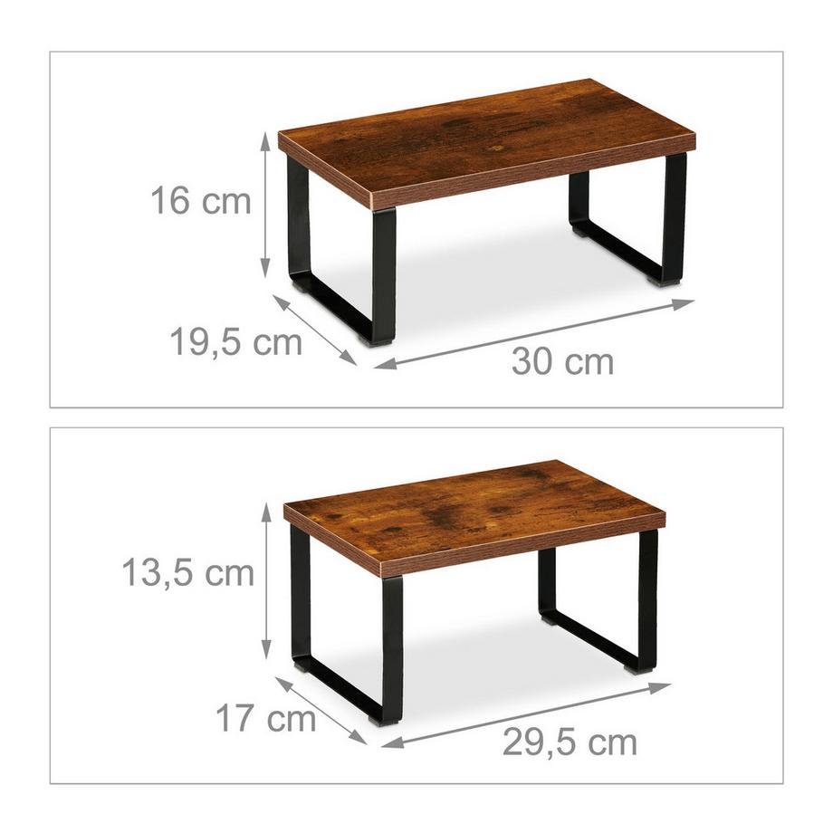 B2X étagère de table en 2 parties Design industriel  