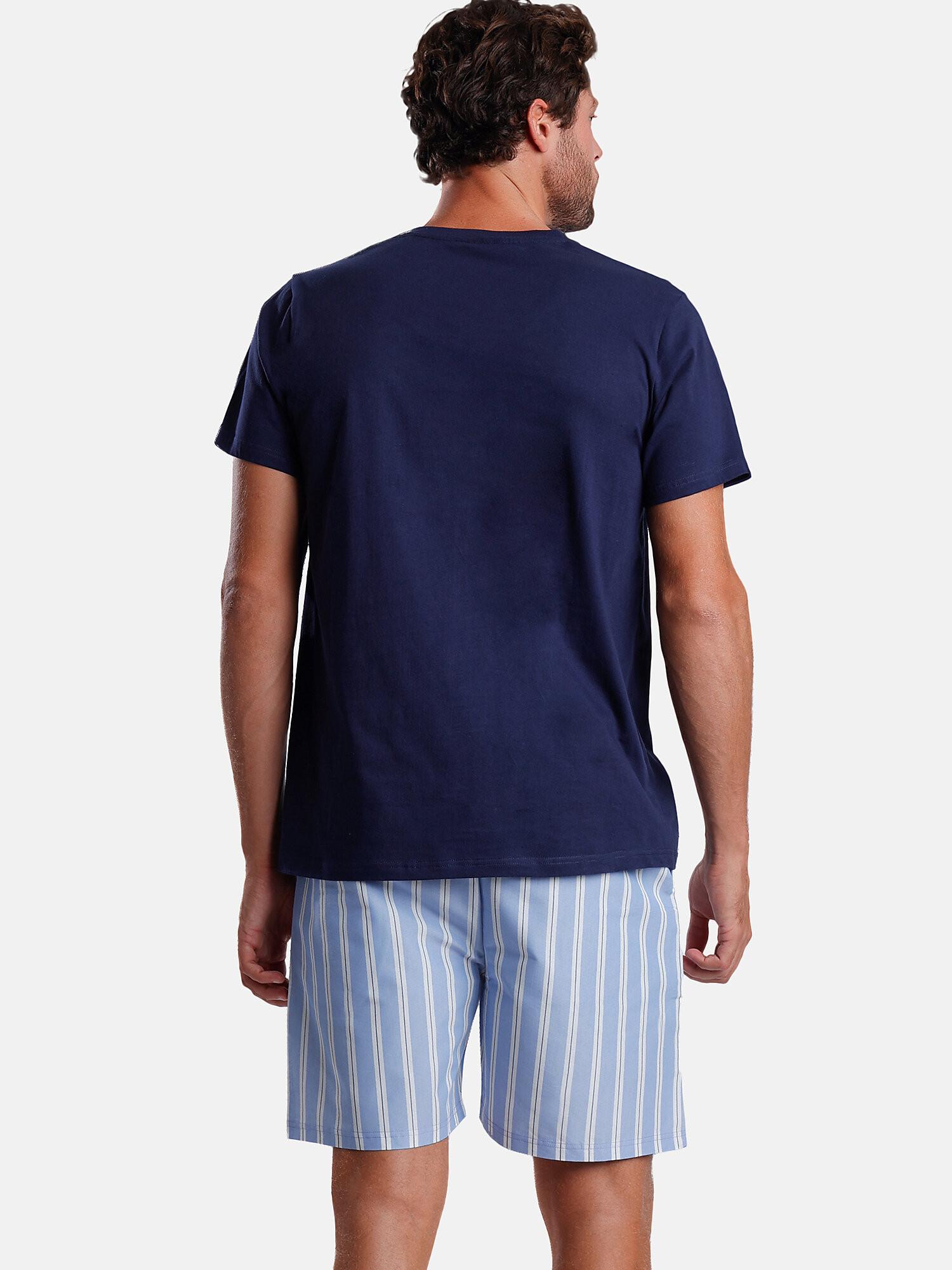 Admas  Pyjama Shorts T-Shirt Stripest 