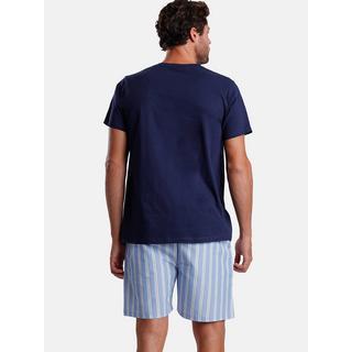 Admas  Pyjama Shorts T-Shirt Stripest 