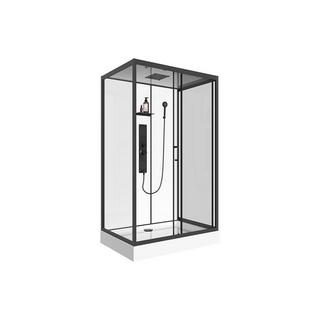 SHOWER DESIGN Rechteckige Duschkabine mit Hydromassage - Beidseitige Installation - 110 x 80 x 215 cm - SULIPA  