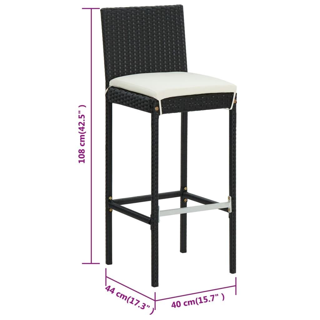 VidaXL Tabouret de bar rotin synthétique  