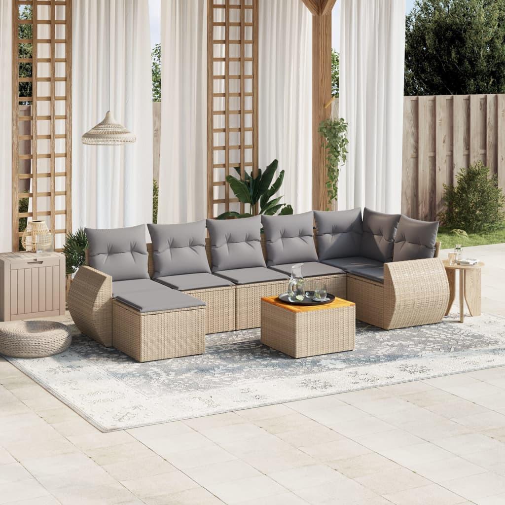 VidaXL set divano da giardino Polirattan  