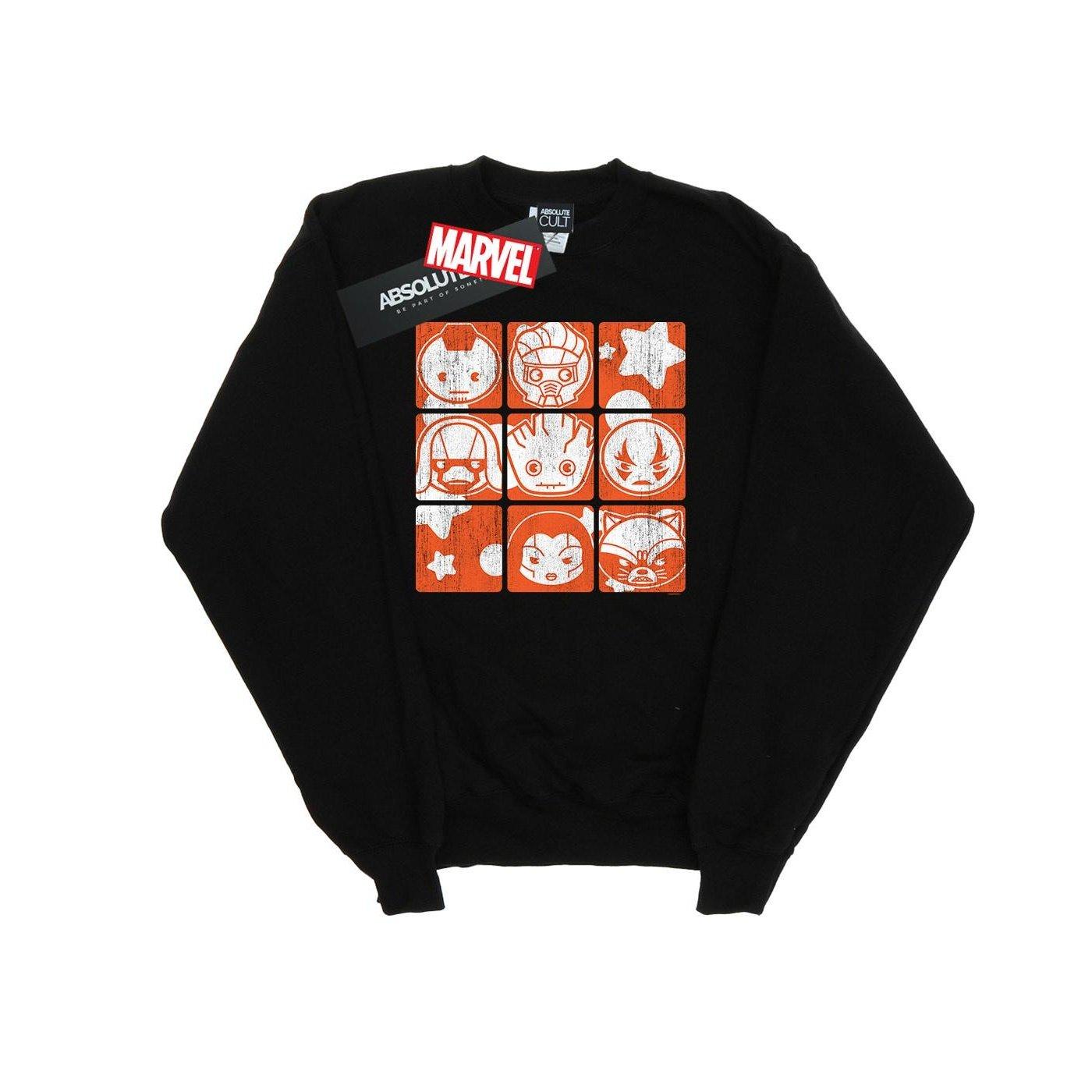 Image of Kawaii Guardians Of The Galaxy Retro Sweatshirt Unisex Schwarz 116