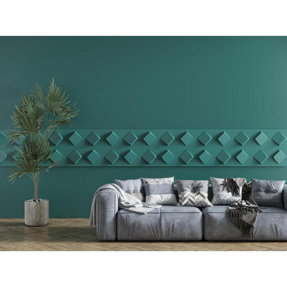 Vente-unique  3D-Wandpaneel zum Streichen - Set 3m² - 12er Set - MALTON 