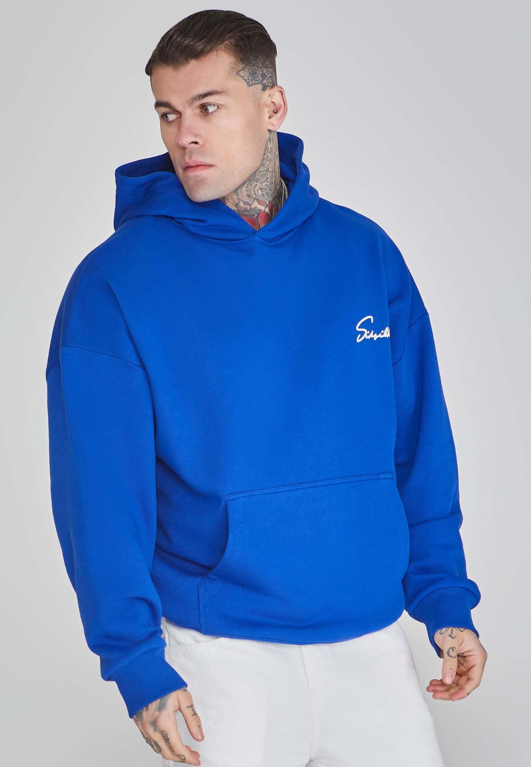 Image of Hoodie Script Hoodie Herren Blau M