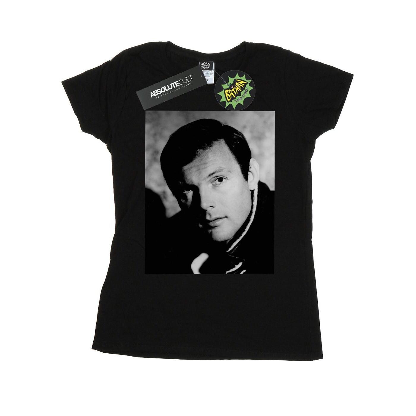 Image of Batman Tv Series Adam West Photograph Tshirt Damen Schwarz M