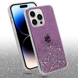 Cadorabo  Hülle für Apple iPhone 14 PRO TPU Silikon mit funkelnden Glitter 