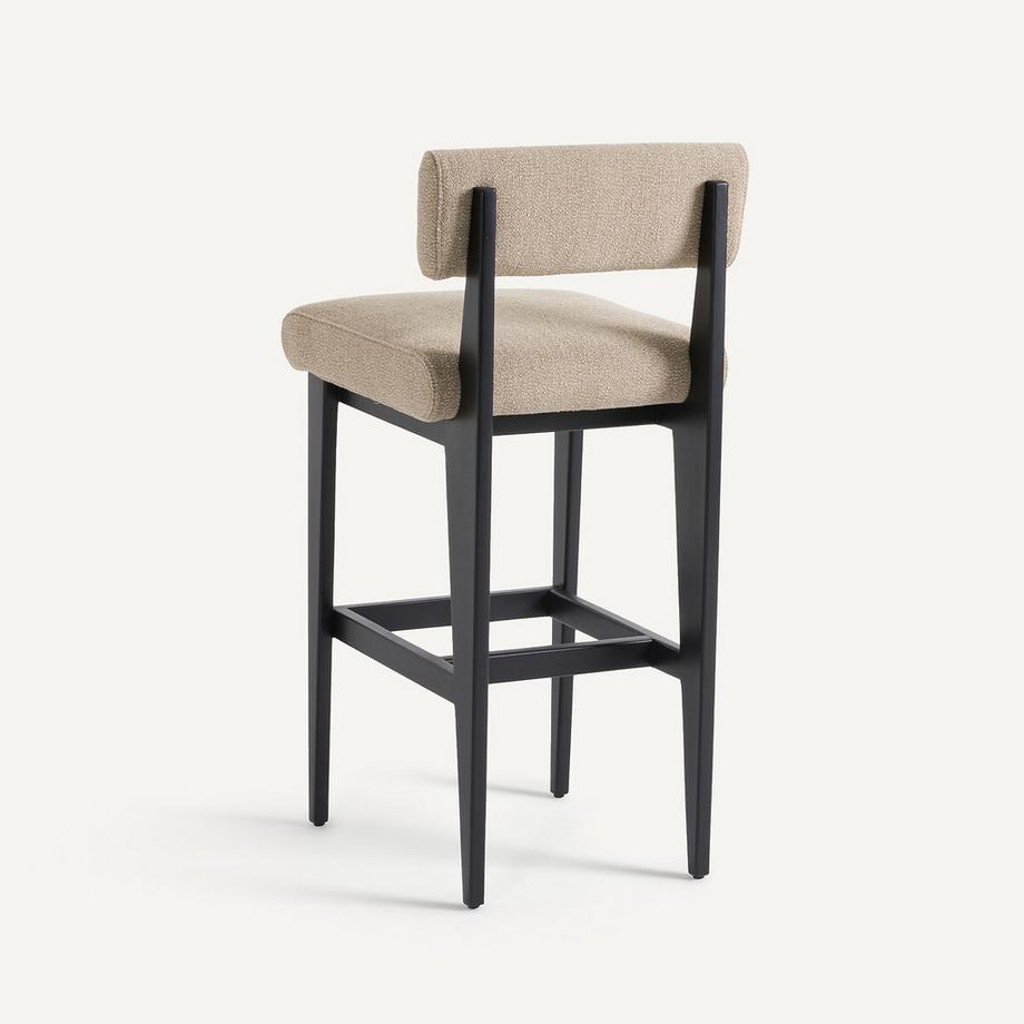 AM.PM Barstuhl aus massivem Buchenholz und strukturiertem Stoff  