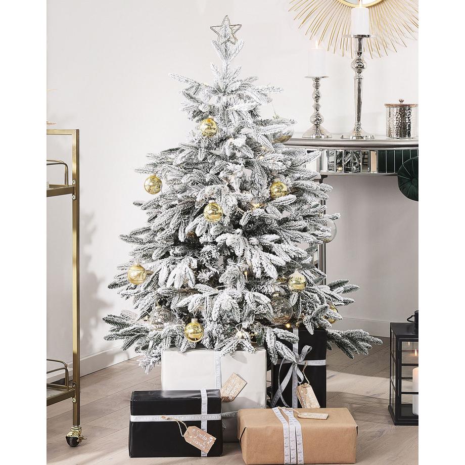 Beliani Sapin de Noël artificiel enneigé en PVC Scandinave BASSIE  