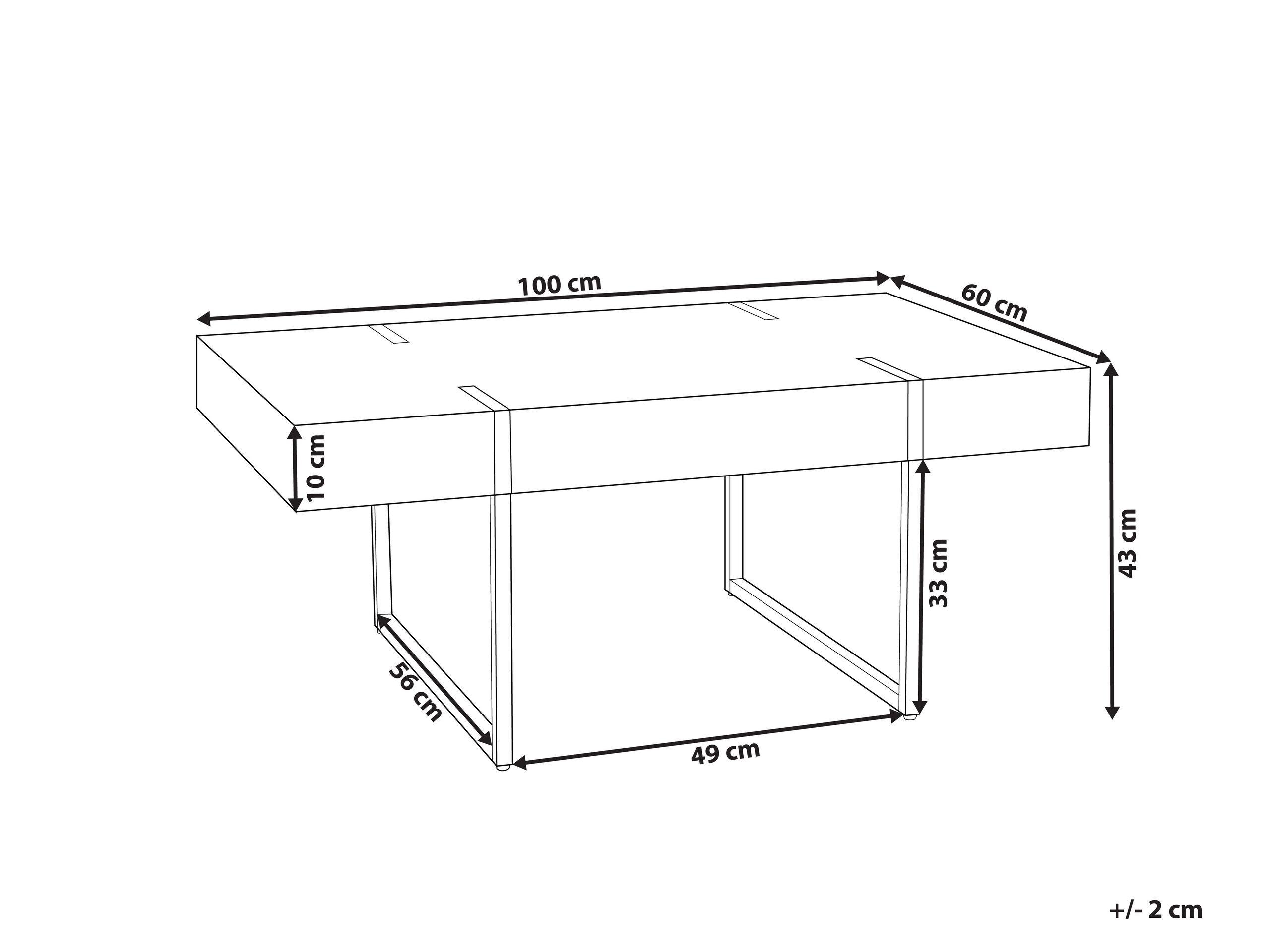 Beliani Table basse en MDF Moderne MERCED  