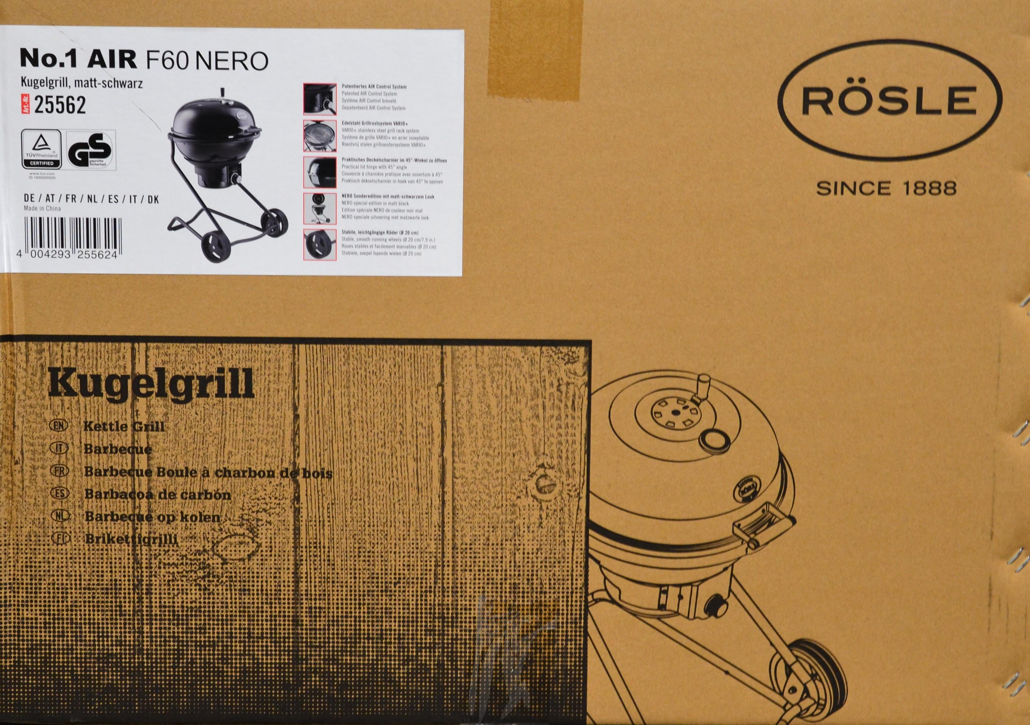 Image of 25562 - Holzkohle-kugelgrill No.1 F60 Air Nero (ø 60 Cm) Unisex ONE SIZE